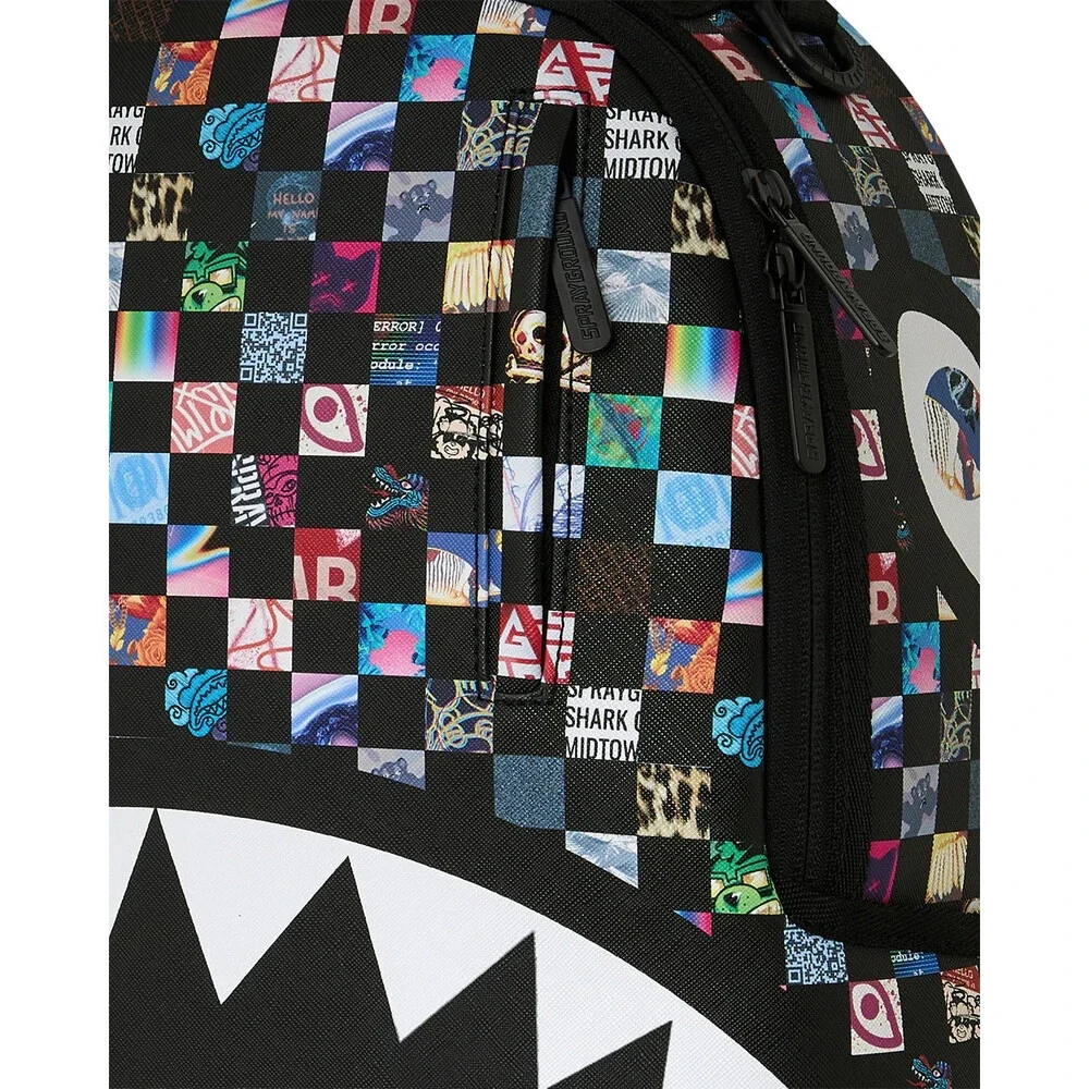 Spray Sharkverse Universe Backpack Black White Razy Check Dlxsv Graphic SPR325